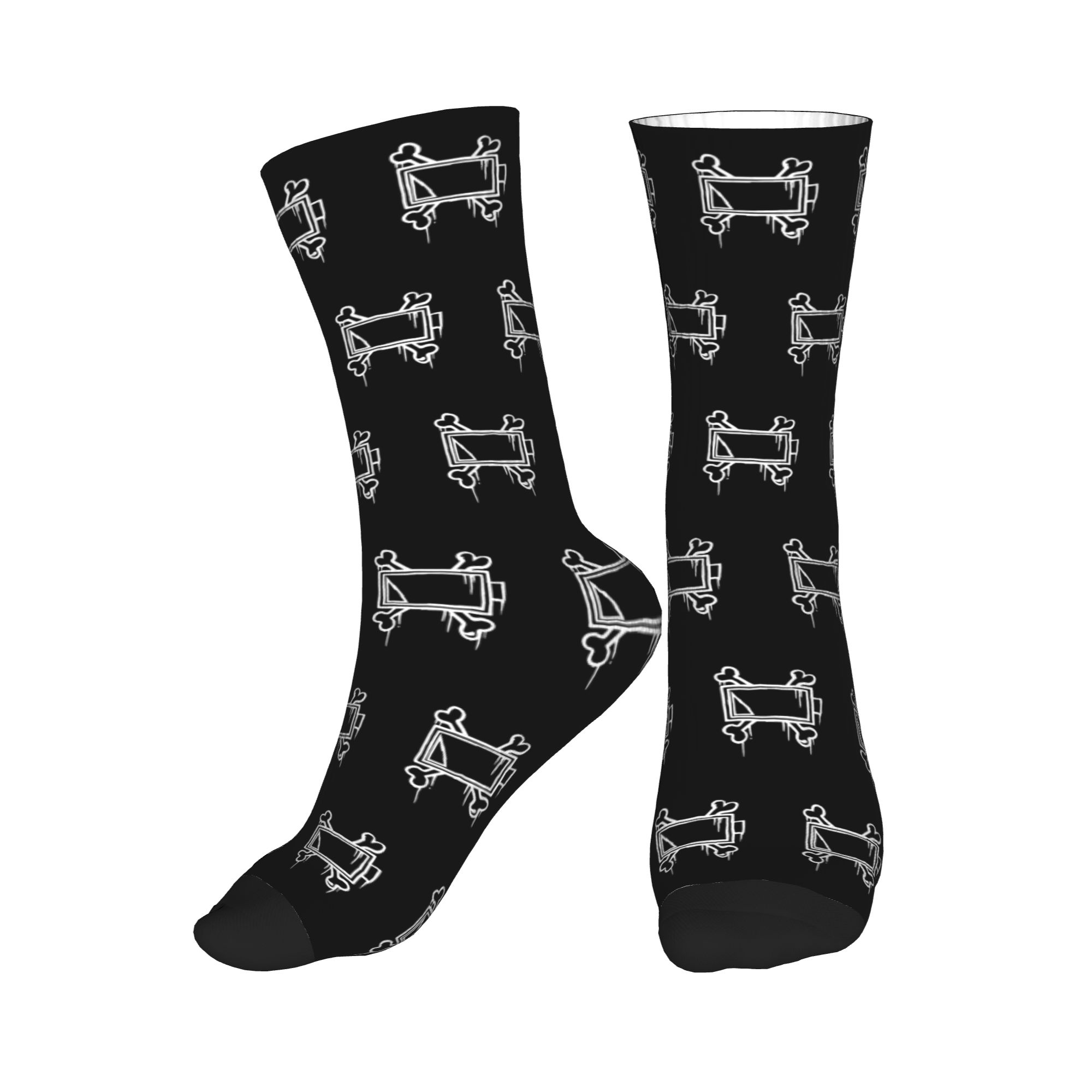 Drone Battery - Uzi Doorman Bone Battery Dress Socks