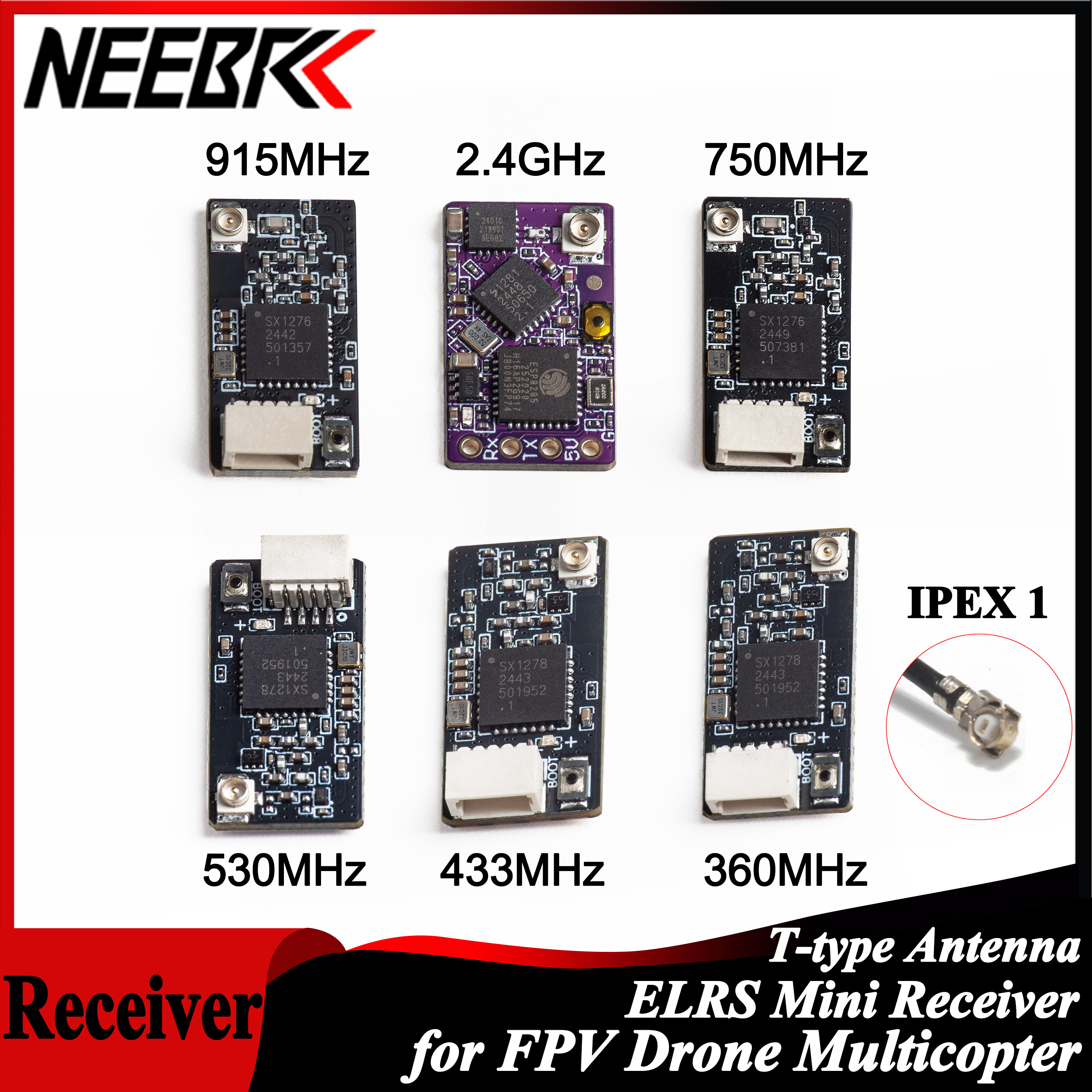 Drone Frame - NEEBRC ELRS 2.4G/915Mhz/360Mhz/433MHz/530MHz/750Mhz RX Long Range