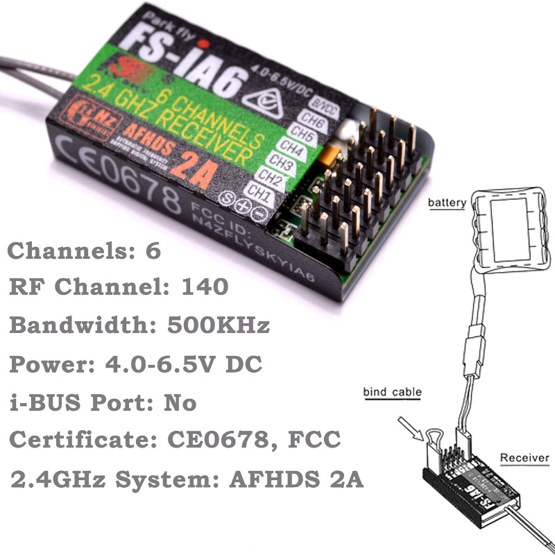 Flysky FS-IA6 Receiver 6CH Dua - Drone Battery 评论和价格