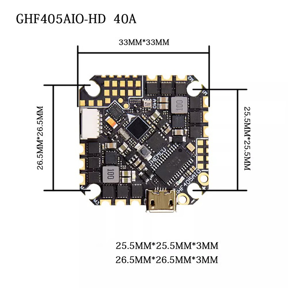 JHEMCU GHF405AIO-HD 40A AIO Fl - Drone Esc 评论和价格