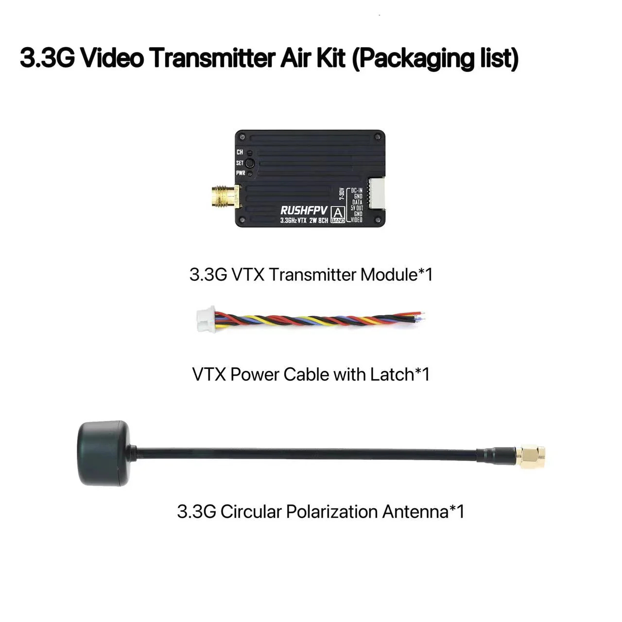 RUSHFPV 3.3G 2W VTX Transmitte - Drone Transmitter 评论和价格