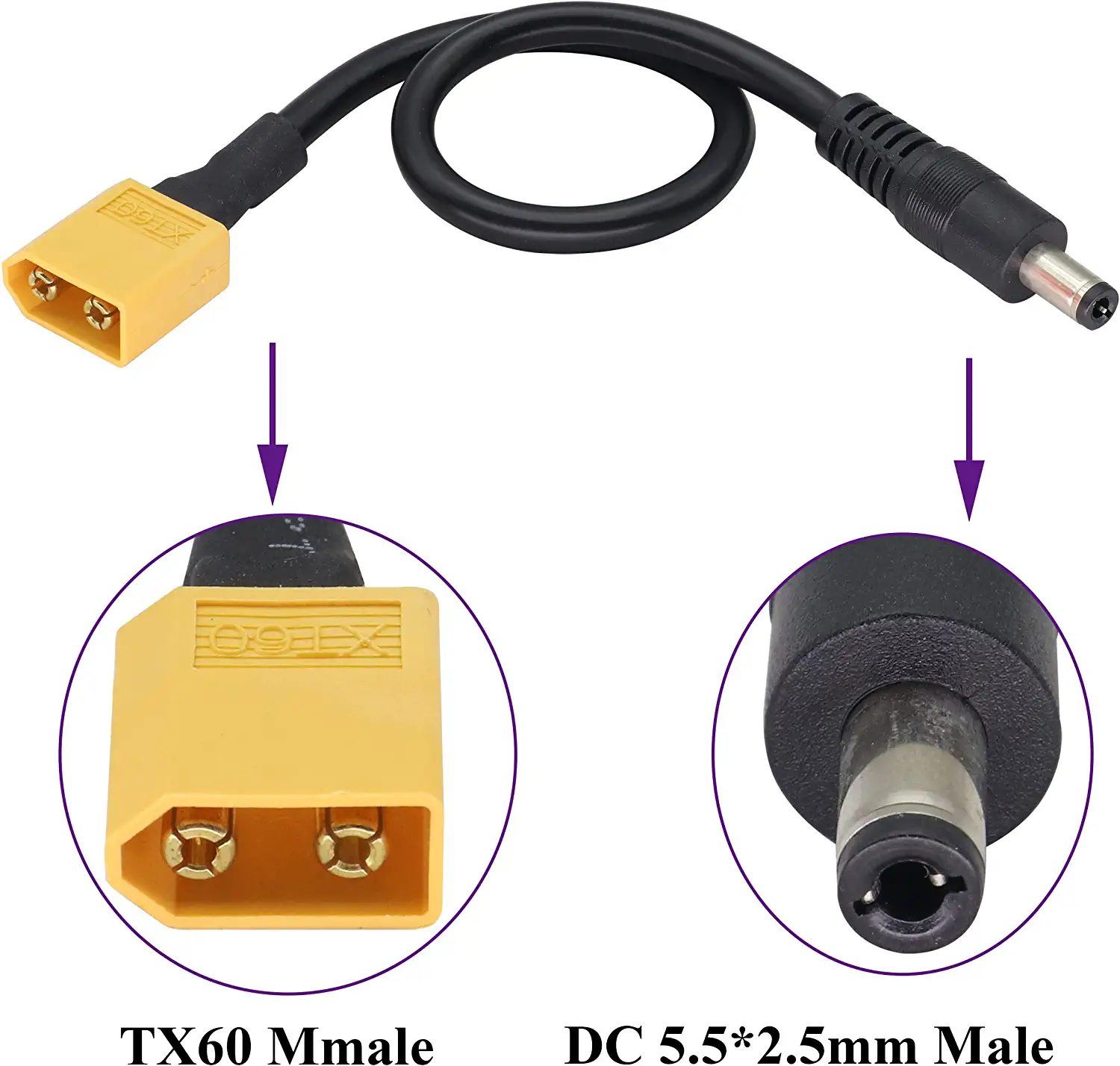 XT60 Adapter Cable XT60 Male t - Drone Compass 评论和价格
