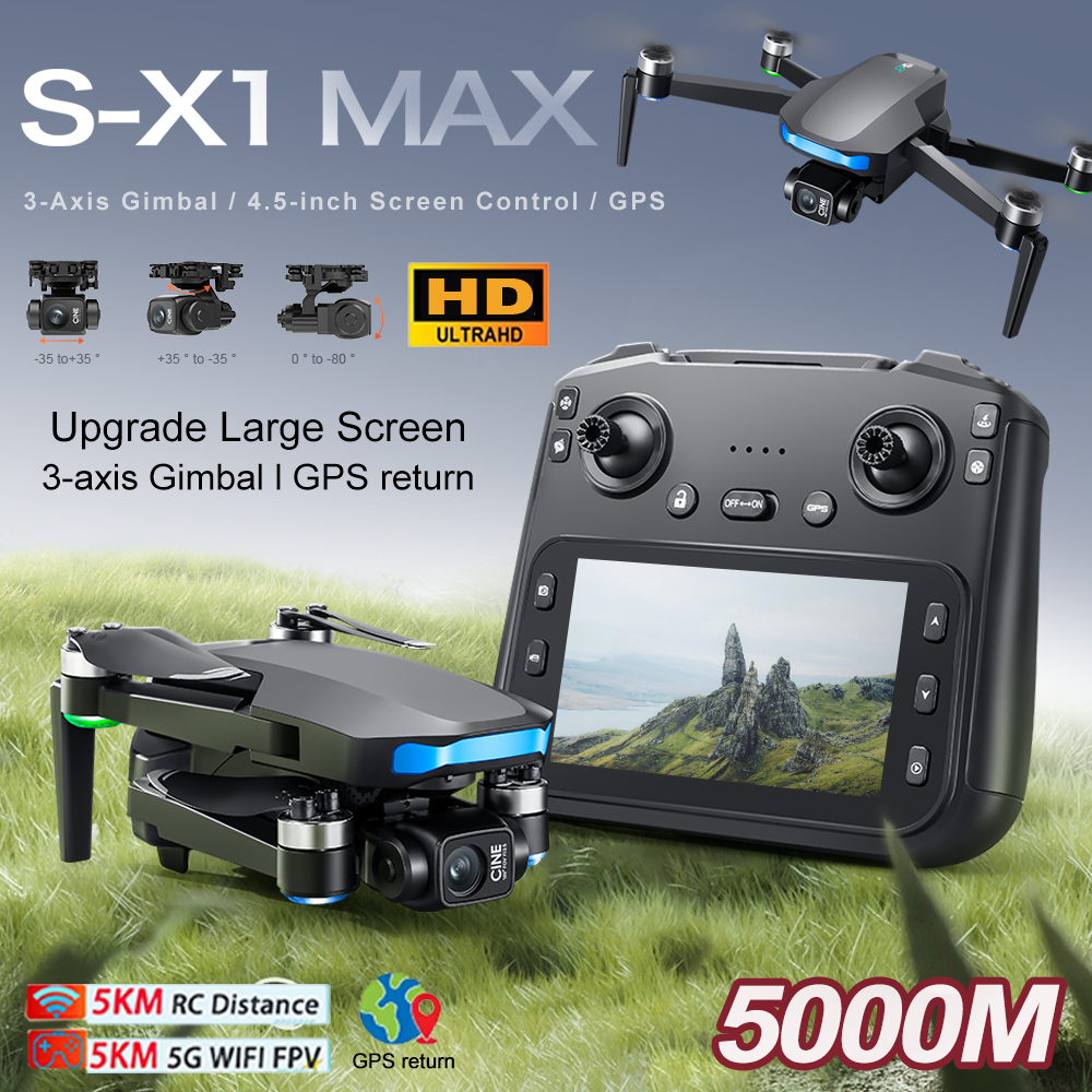 New S-X1 MAX Drone GPS 8K Prof - Drone Gimbal 评论和价格