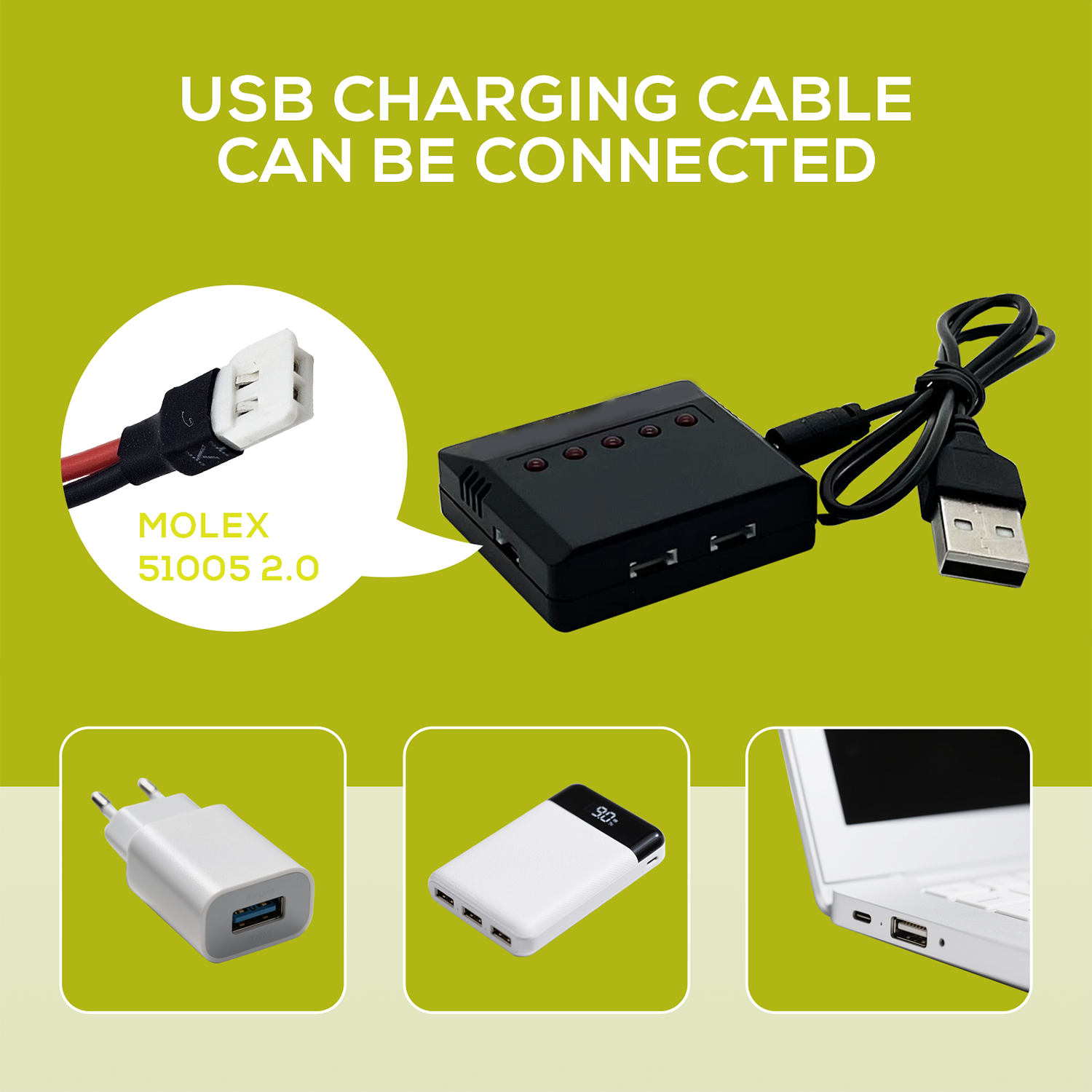 5Pcs 3.7V 500mAh LiPo Batterie - Drone Charger 评论和价格
